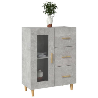 Senkki betoninharmaa 69,5x34x90 cm tekninen puu