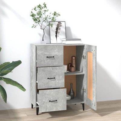 Senkki betoninharmaa 69,5x34x90 cm tekninen puu
