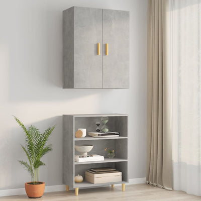 Riippuva seinäkaappi betoninharmaa 69,5x34x90 cm