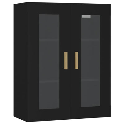 Riippuva seinäkaappi musta 69,5x34x90 cm