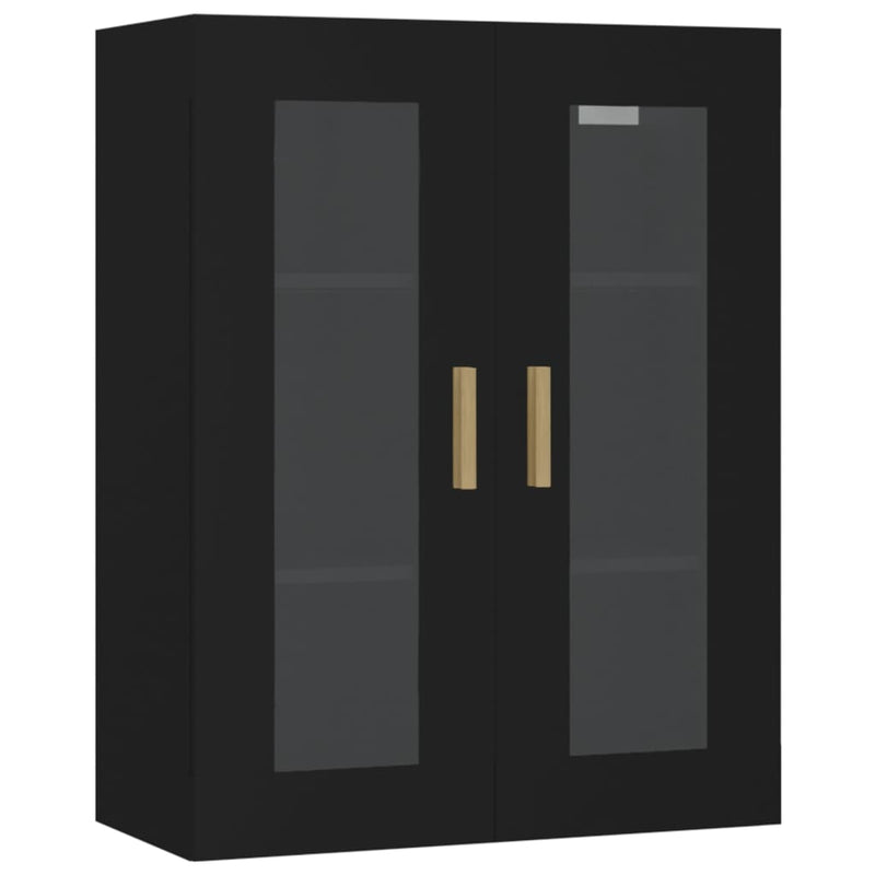 Musta riippuva seinäkaappi Lugenia 69,5x34x90cm