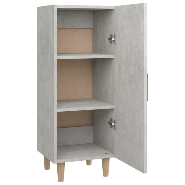 Betoninharmaa senkki Dumutru 34,5x34x90cm (puinen)