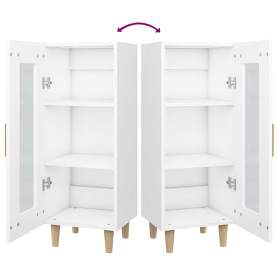 Valkoinen senkki Nemenia 34,5x34x90cm (puinen)