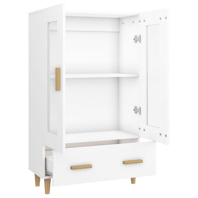 Kaappi valkoinen 70x31x115 cm tekninen puu