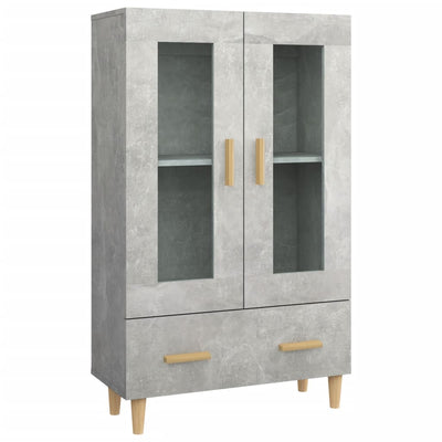Kaappi betoninharmaa 70x31x115 cm tekninen puu