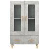 Kaappi betoninharmaa 70x31x115 cm tekninen puu