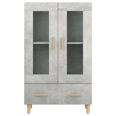 Kaappi betoninharmaa 70x31x115 cm tekninen puu