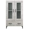 Kaappi betoninharmaa 70x31x115 cm tekninen puu