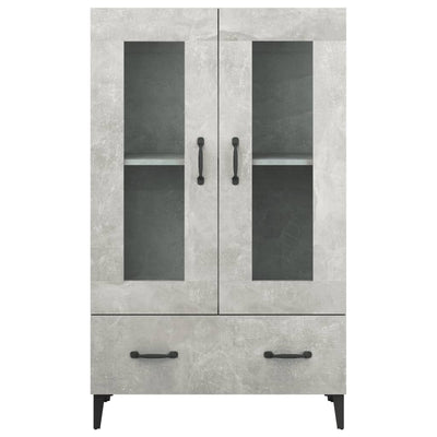 Kaappi betoninharmaa 70x31x115 cm tekninen puu