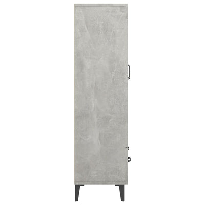 Kaappi betoninharmaa 70x31x115 cm tekninen puu