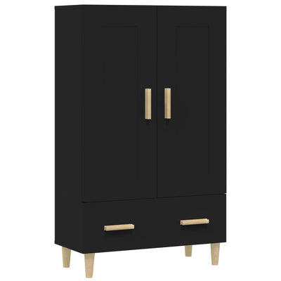 Kaappi musta 70x31x115 cm tekninen puu