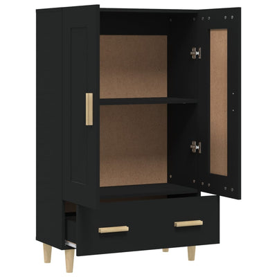 Kaappi musta 70x31x115 cm tekninen puu