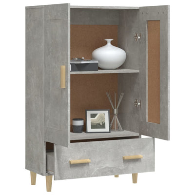 Kaappi betoninharmaa 70x31x115 cm tekninen puu