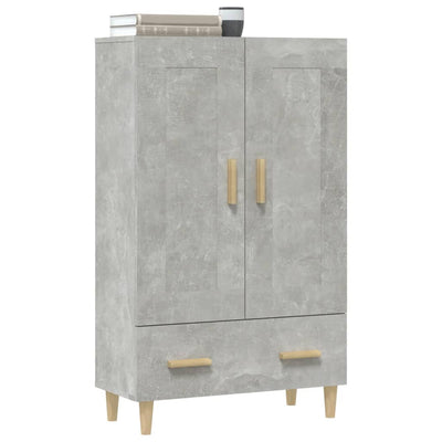 Kaappi betoninharmaa 70x31x115 cm tekninen puu