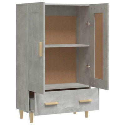 Kaappi betoninharmaa 70x31x115 cm tekninen puu