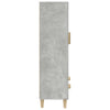 Kaappi betoninharmaa 70x31x115 cm tekninen puu