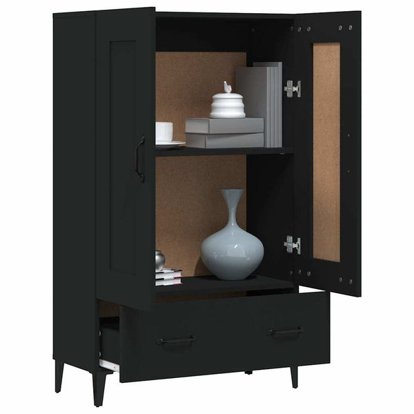 Kaappi musta 70x31x115 cm tekninen puu