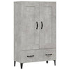 Kaappi betoninharmaa 70x31x115 cm tekninen puu