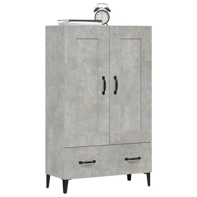 Kaappi betoninharmaa 70x31x115 cm tekninen puu
