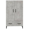 Kaappi betoninharmaa 70x31x115 cm tekninen puu