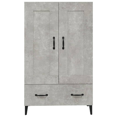 Kaappi betoninharmaa 70x31x115 cm tekninen puu