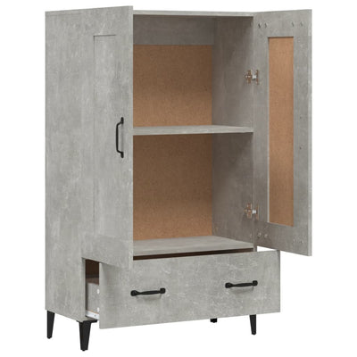 Kaappi betoninharmaa 70x31x115 cm tekninen puu