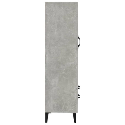 Kaappi betoninharmaa 70x31x115 cm tekninen puu