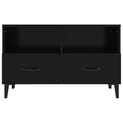 TV-taso musta 80x36x50 cm tekninen puu