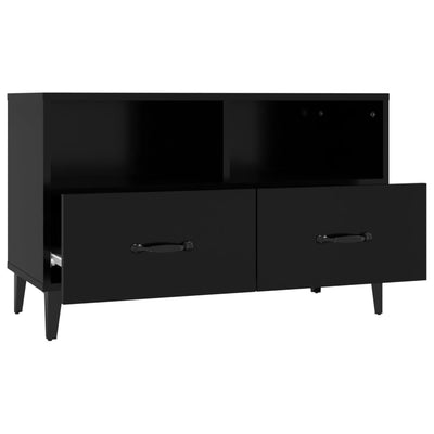 TV-taso musta 80x36x50 cm tekninen puu