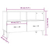 TV-taso musta 80x36x50 cm tekninen puu