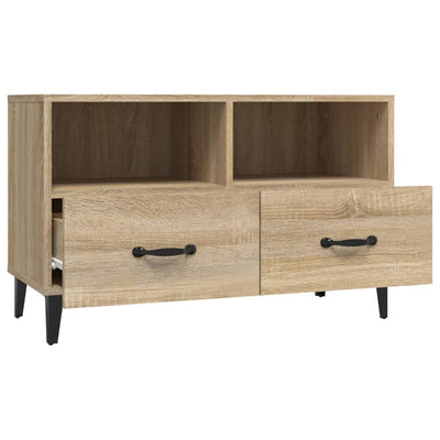 TV-taso Sonoma-tammi 80x36x50 cm tekninen puu