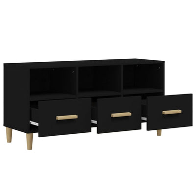 TV-taso musta 102x36x50 cm tekninen puu