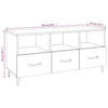 TV-taso betoninharmaa 102x35x50 cm tekninen puu