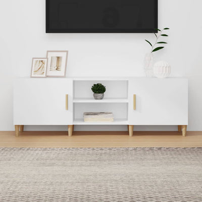 Valkoinen tv-taso Eustinel 150x30x50cm (puinen)