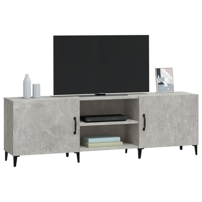 TV-taso betoninharmaa 150x30x50 cm tekninen puu