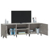 TV-taso betoninharmaa 150x30x50 cm tekninen puu