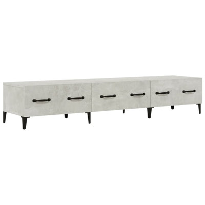 TV-taso betoninharmaa 150x34,5x30 cm tekninen puu