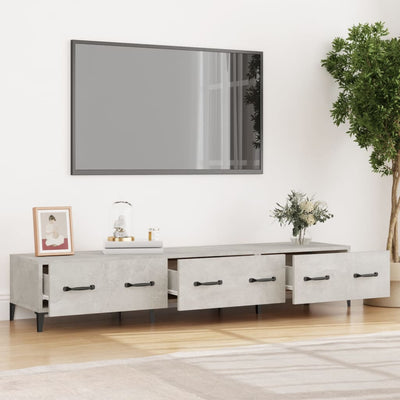 TV-taso betoninharmaa 150x34,5x30 cm tekninen puu