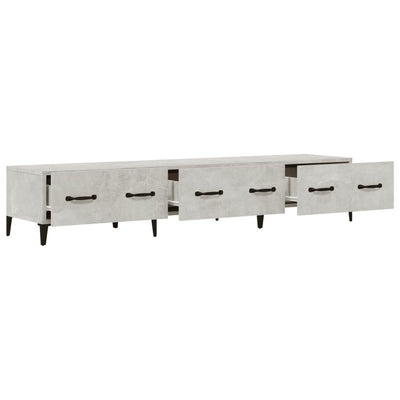 TV-taso betoninharmaa 150x34,5x30 cm tekninen puu
