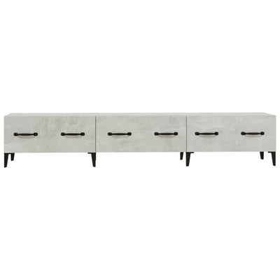 TV-taso betoninharmaa 150x34,5x30 cm tekninen puu