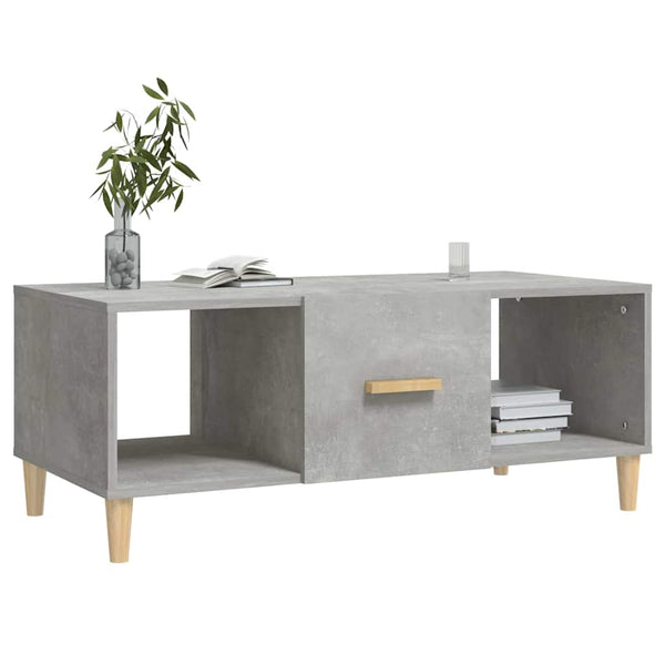 Sohvapöytä betoninharmaa 102x50x40 cm tekninen puu
