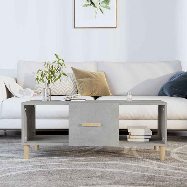 Sohvapöytä betoninharmaa 102x50x40 cm tekninen puu