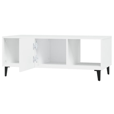 Sohvapöytä valkoinen 102x50x40 cm tekninen puu
