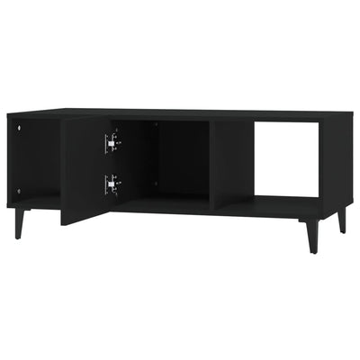 Sohvapöytä musta 102x50x40 cm tekninen puu