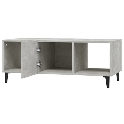 Sohvapöytä betoninharmaa 102x50x40 cm tekninen puu