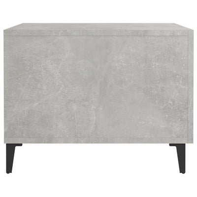 Sohvapöytä metallijaloilla betoninharmaa 50x50x40 cm