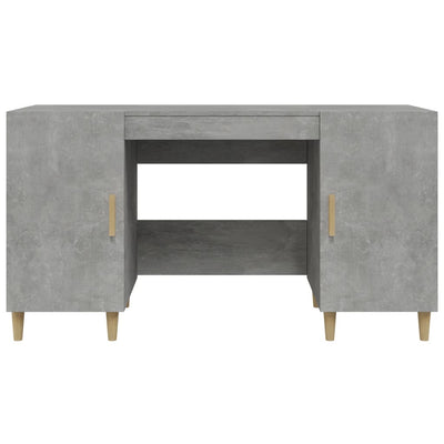 Työpöytä betoninharmaa 140x50x75 cm tekninen puu