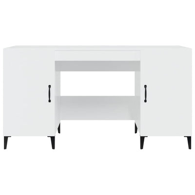 Työpöytä korkeakiilto valkoinen 140x50x75 cm tekninen puu