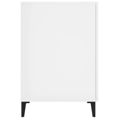 Työpöytä korkeakiilto valkoinen 140x50x75 cm tekninen puu