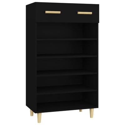 Kenkäkaappi musta 60x35x105 cm tekninen puu